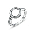 New 925 Sterling Silver Rings Stackable Infinite Silver shining Zircon Ring For Women Wedding Anniversary Birthday Jewelry Gift