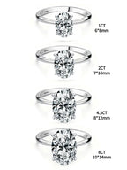 925 Sterling Silve 1-8CT Zircon Gorgeous Shiny Oval Stone Ring For Women Engagement Wedding Luxury High Quality Fine Jewelry